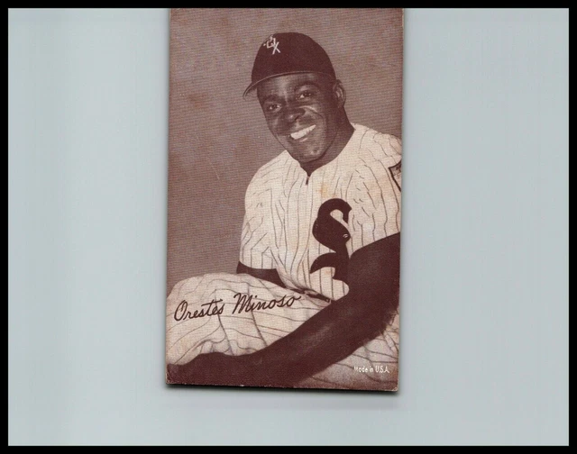CUBAN CUBA HOF ORESTES MINOSO CHICAGO SOX ORIG BASEBALL 1950s POSTCARD PHOTO 597