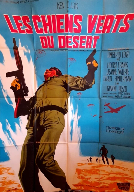MX4 Affiche ORIGINAL Poster 120x160 LES CHIENS VERTS DU DESERT KEN CLARK 1960