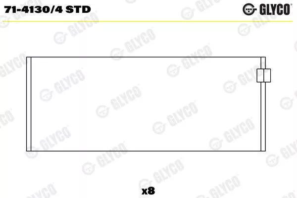 GLYCO 71-4130/4 STD Roulements de grande extrémité pour ALFA ROMEO,...