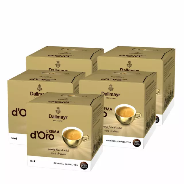 Nescafé DOLCE GUSTO DALLMAYR Crema d´Oro, Kaffee, KaffeeKAPSEL, 5 x 16 KAPSELN