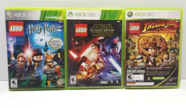 5pc Xbox 360 Video Game Lot - Bejeweled Lego Batman Pure Star Wars Sonic