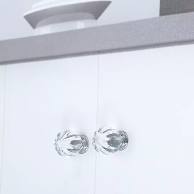Bouton de citrouille en cristal transparent 30 mm armoire commode tiroir poignée de traction 2