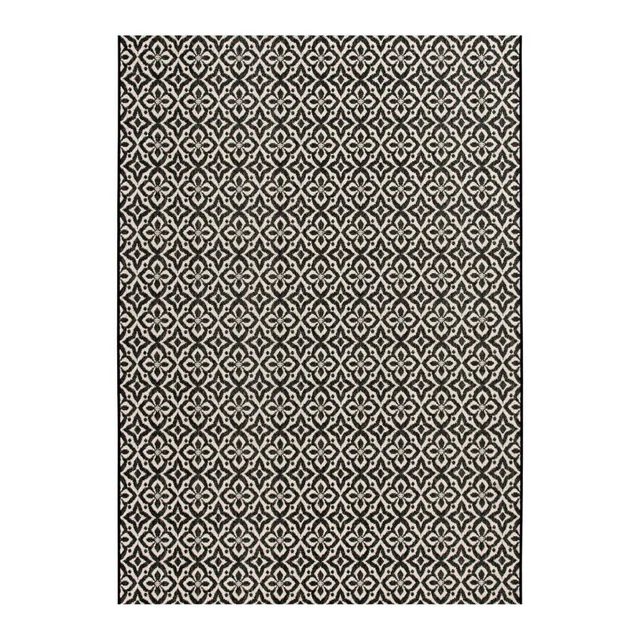 Mainstays 6' 6" x 9' 6" Black Medallion Outdoor Area Rug