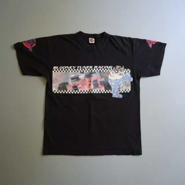 Vintage Looney Tunes Racing Shirt Adult Large Taz Formula 1 One F1 Car Mens L