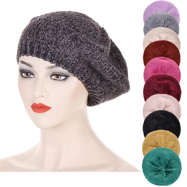 Women Knitted Crochet Slouch Hat Ladies Winter Warm Baggy Beret Beanie Ski Cap