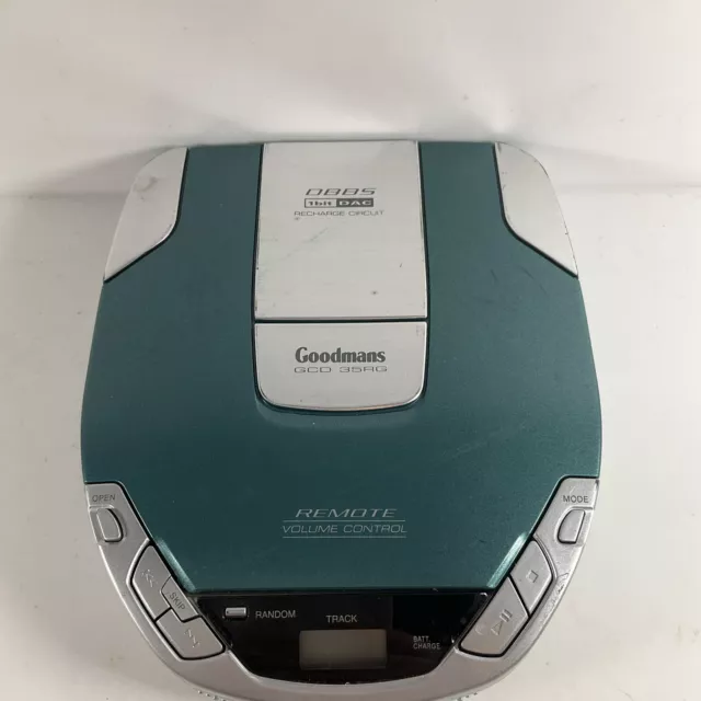 Goodmans GCD 35RG Personal CD Player Tested Working