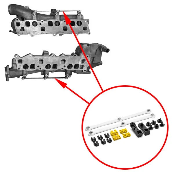 OM642 - INTAKE Manifold Runner Connecting Rods - Mercedes Diesel 3.0L ...