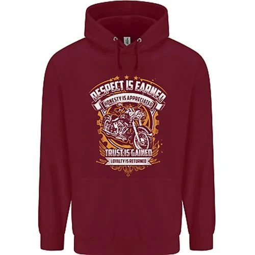 Felpa con cappuccio Respect Earned Moto Moto Biker Bambini 4
