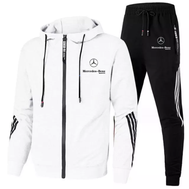 Herren Mercedes-Benz Trainingsanzug Hoodie hose Freizeit Jogging Sport Anzug2024