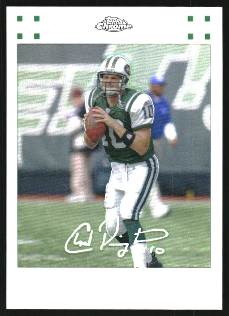2007 Topps Chrome White Refractors Jets Football Card #TC7 Chad Pennington /869