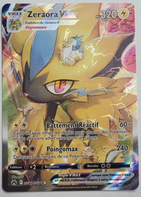 Carte Pokémon Zeraora VMAX GG42/GG70 EB12.5 Zénith Suprême NEUF FR