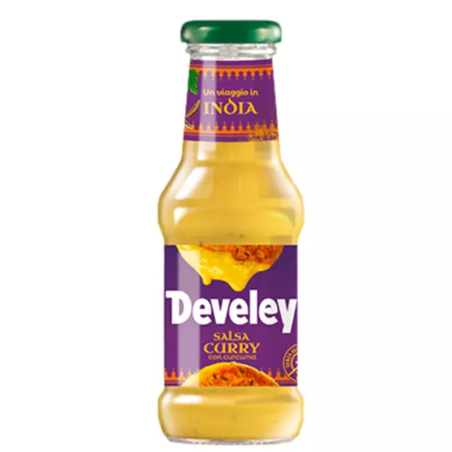 Salsa Curry Develey Curry con Curcuma India Bottiglia Vetro da 250 ml