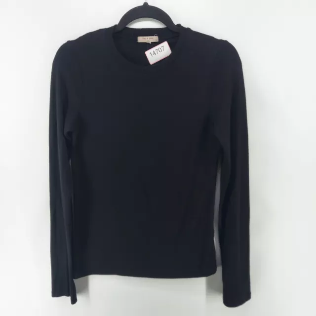 Rag & Bone sweater women size small black knit crew neck casual long sleeve