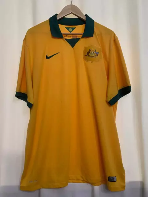 Australia National Team 2014/2016 Home Football Shirt Jersey Size Xxl Nike