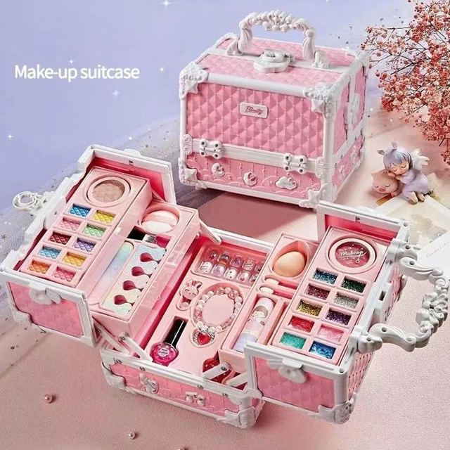 Kids Makeup Kit Make Up Remover Real Washable Princess Set for Girls ne w`