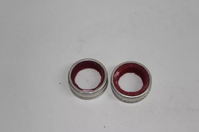 Two vintage silver plated napkin rings with red velvet lining. Decorative smart