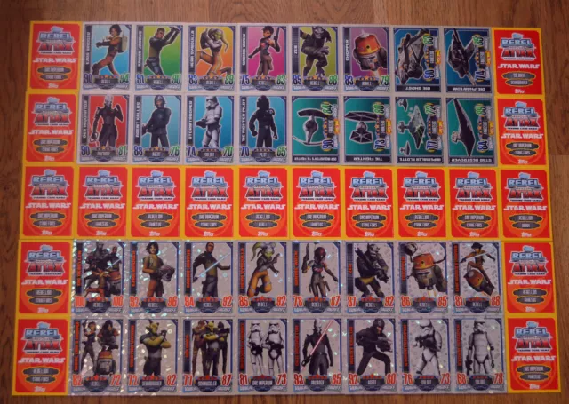 Rebel Attax Serie 1 Star Wars Holo-Folienkarten aussuchen Glitzer Karten Topps