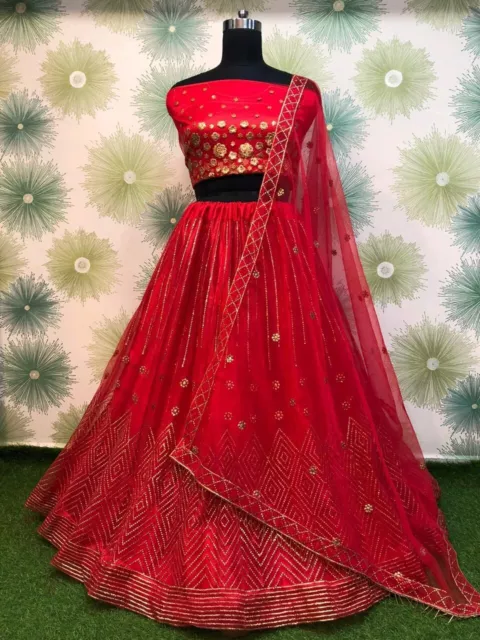 Festa IN Maschera Pakistano Indiano Abbigliamento Lehenga Sposa Matrimonio Abito