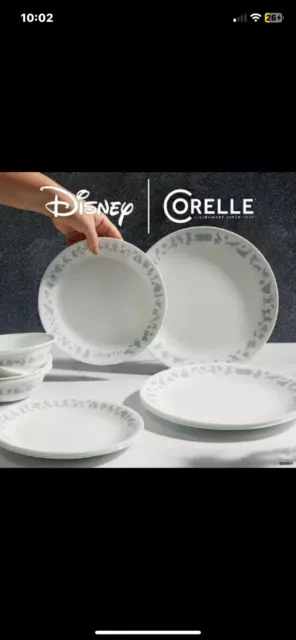 New Corelle Disney Commemorative Series Characters 12-piece Dinnerware Set