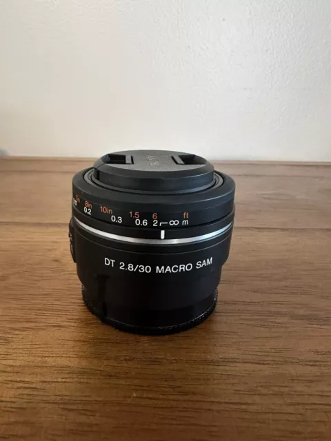 Sony SAL 30mm f/2.8 SAM Lens And Caps