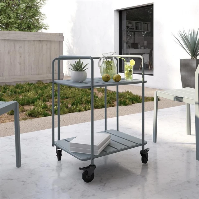 Novogratz Poolside Gossip Collection Penelope Outdoor/Indoor Cart in Gray Novogratz Poolside Gossip Collection Penelope Outdoor/Indoor Cart in Gray