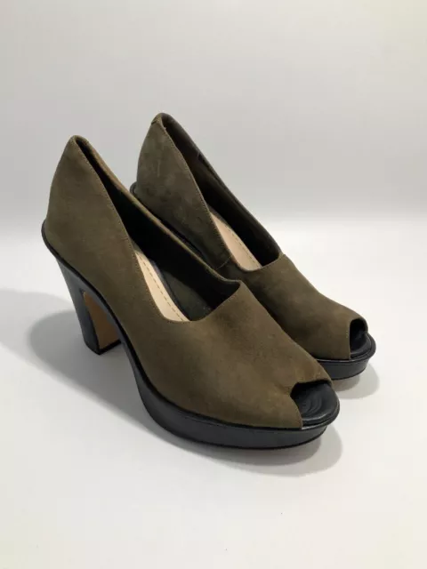 Clarks green heels sales