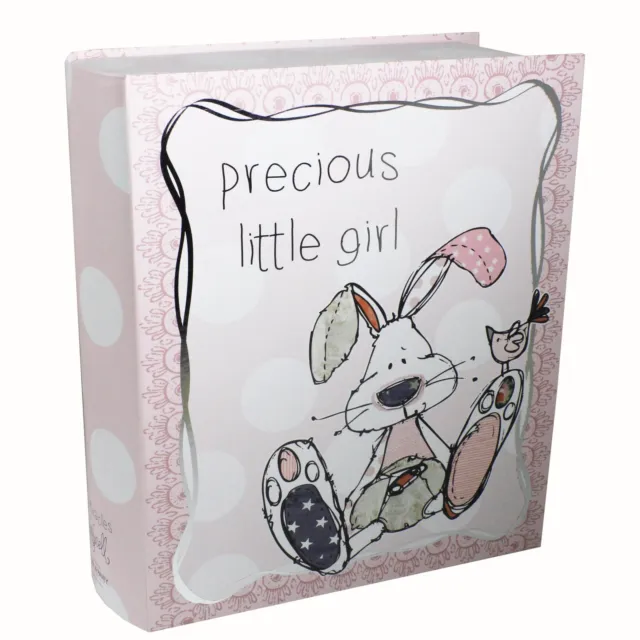 New Baby Girl Keepsake Box with 7 Compartments Little Miracles by Tracey Russell