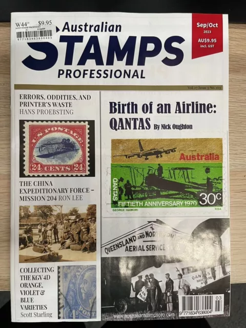 Australian Stamps Professional Magazine September/October 2023 Birth Of Qantas