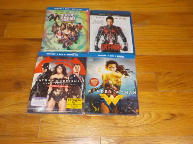 Wonder Woman/ Batman vs Superman: Dawn of Justice/Ant-Man/Suicide Squad Blu-Ray