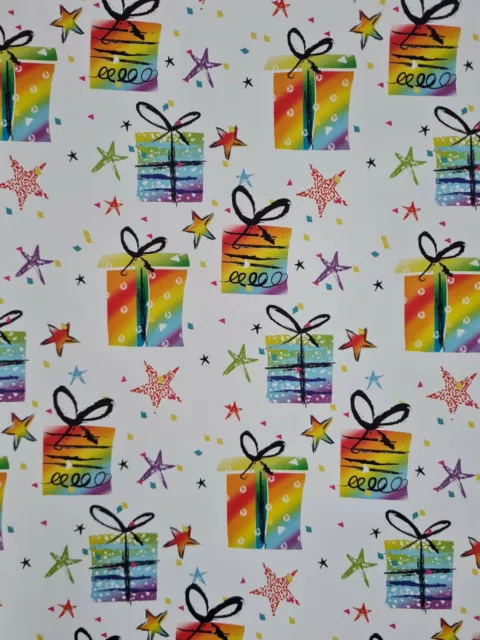 2 Sheets Of Thick Glossy  Birthday Wrapping Paper