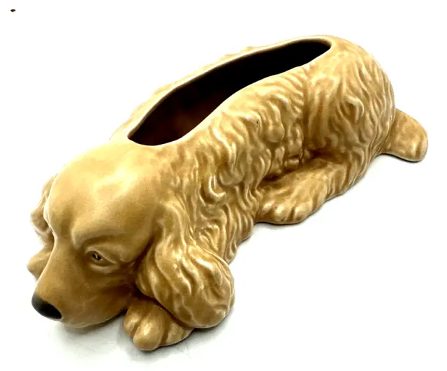 Vintage Sylvac Ceramic Green Terrier Dog Posy Vase Planter Dish 2025