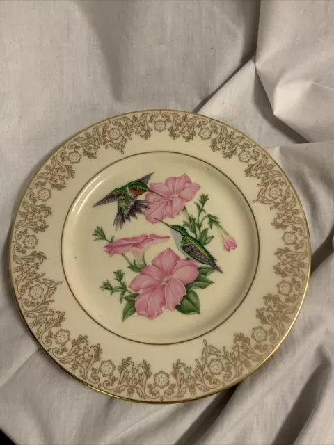 Vintage 1989 Fine China Hummingbird LENOX Garden Bird Plate Collection USA