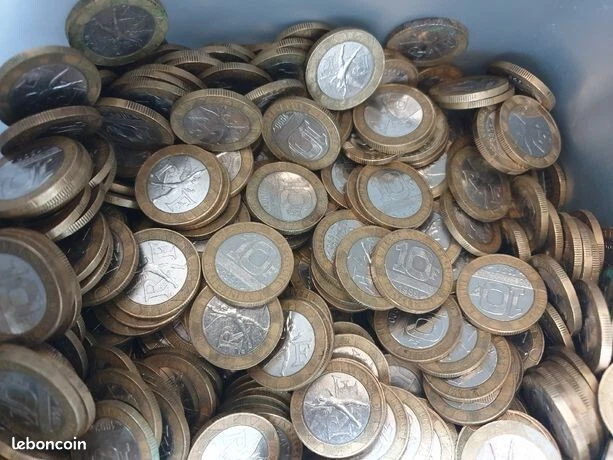 Lot de 100 pièces de monnaie française 10 francs Génie de la Bastille