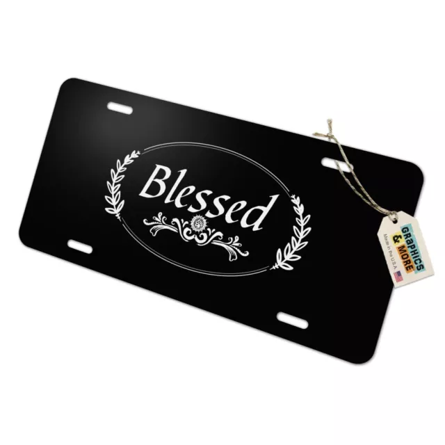 Blessed Halo On Black Novelty Metal Vanity Tag License Plate