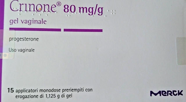 Merck Crinone Gel Confezione Sigillata 15 Applicatori Monodose Exp 2024