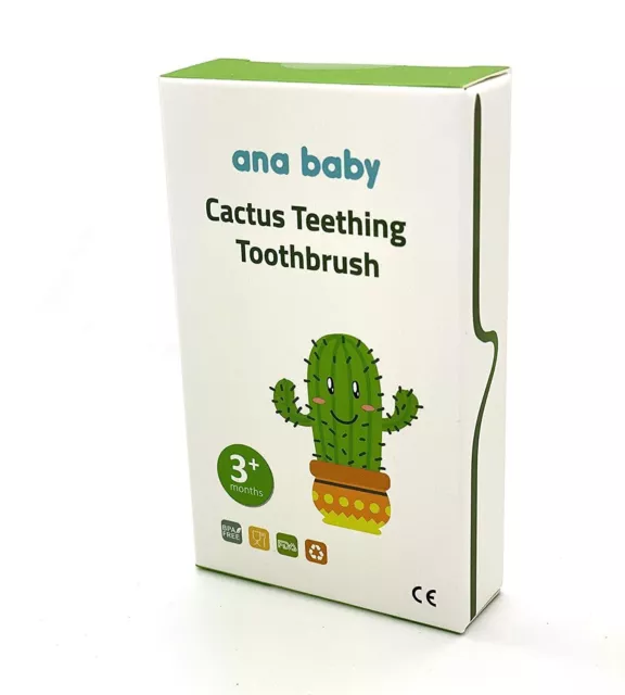 Fun Cactus Teething Toothbrush - 3+ Months - Food Grade Silicone - Teether 2