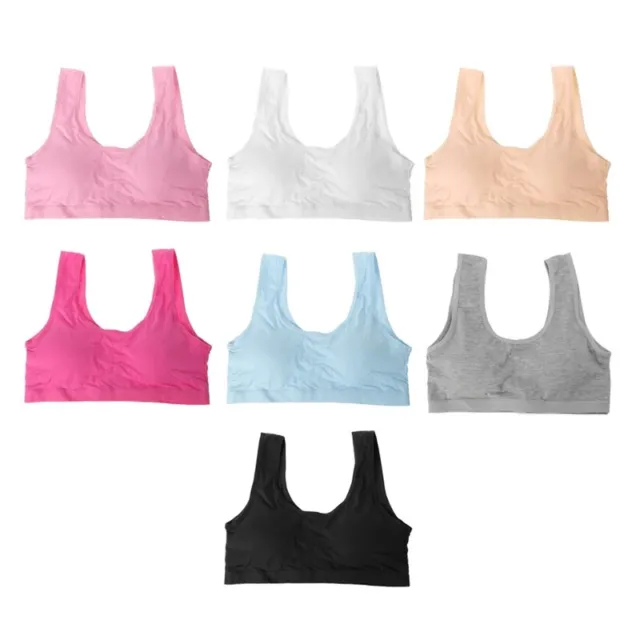 5 Pcs Girls Bra Cotton Kids Bra with Pads Padded Crop Tops for