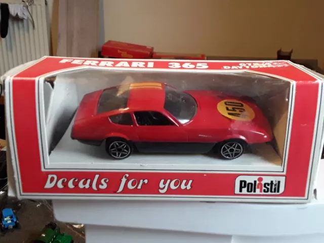 Ferrari 365 Gtb/4 Daytona Red / Black Interior 1:41 Polistil Model * Boxed *