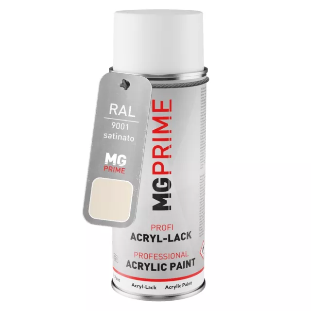 RAL 9001 Bianco crema Cream Bomboletta spray 400 ml satinato asciugatura rapida