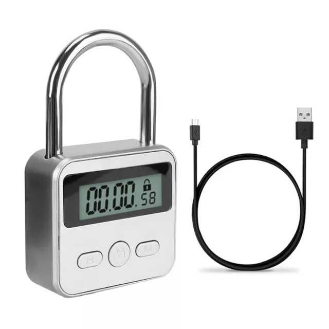 Smart Time Lock Display LCD Timer Elettronico Interruttore USB Ricaricabile5623