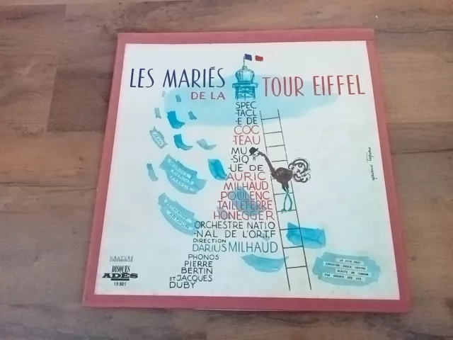 COCTEAU LES MARIES DE LA TOUR EIFFEL 33 Tours LP TAPIERO MILHAUD AURIC HONEGGER