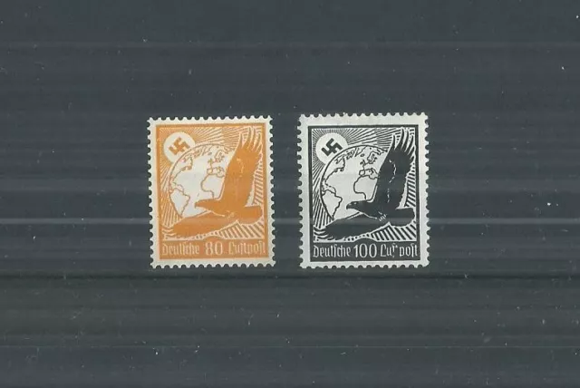GERMANY 1934 AIR  80pf AND 100pf MNH