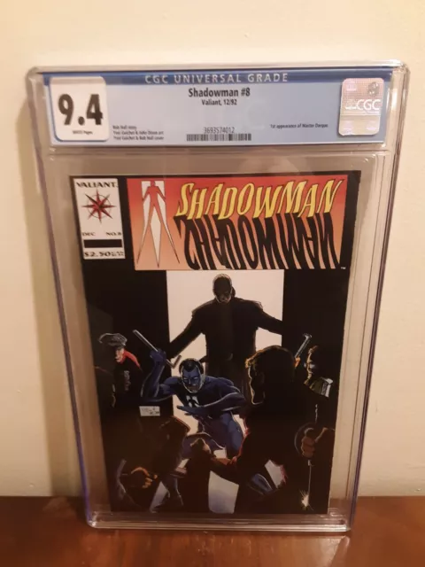 SHADOWMAN 8 CGC 9.4 1st app. of MASTER DARQUE...VALIANT  KEY!!!
