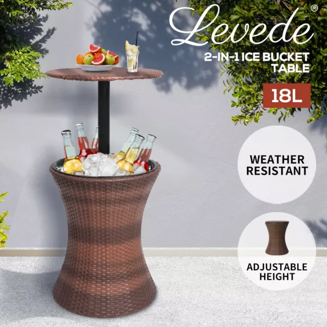 Levede Cooler Ice Bucket Table Bar Outdoor Setting Furniture Patio Pool Storage