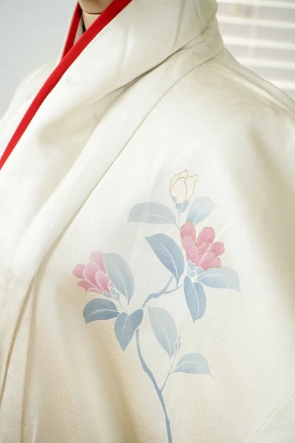 Dear Vanilla Japanese Silk Kimono Women's Robe Gown Authentic Japan Vintage Mint 4