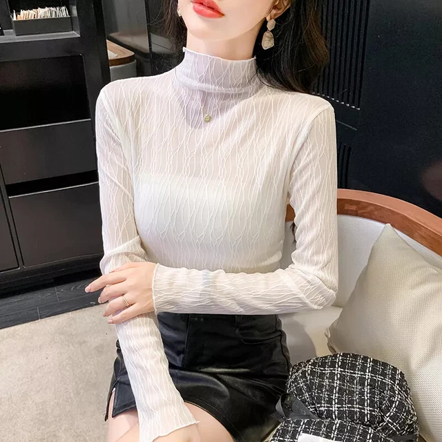 Maglia Zapata Lupetto Donna Collo Alto Dolcevita Sottogiacca Top