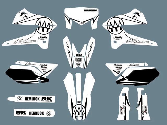 For Kawasaki KLX250 2008-2020 Graphics Kit Backgrounds Decals Full Kit