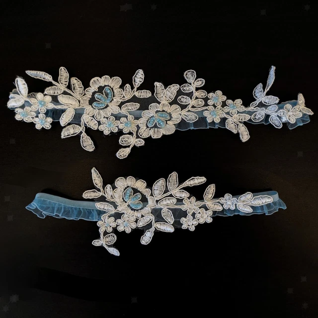 Set giarrettiera da sposa 2 pezzi per giarrettiere da sposa con motivo