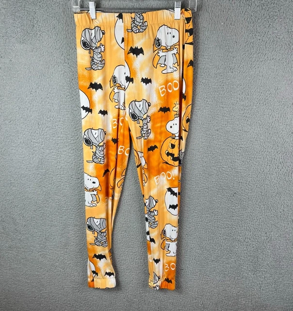 MUNKI MUNKI PEANUTS Snoopy Pajama Bottoms Womens S Orange