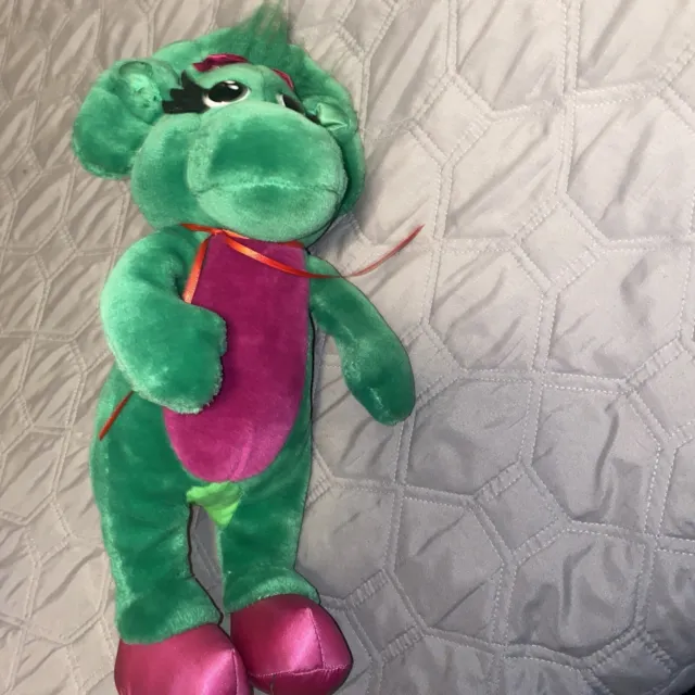 Barney & Friends Baby Bop Plush Green Dinosaur Lyons Group Stuffed Animal 1992